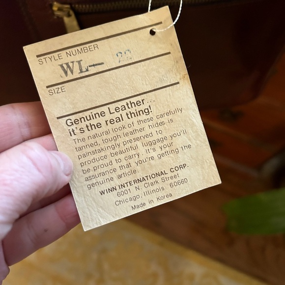 Winn International Vintage NEW Leather Briefcase Attache Case Cordovan Burgundy - Picture 9 of 9